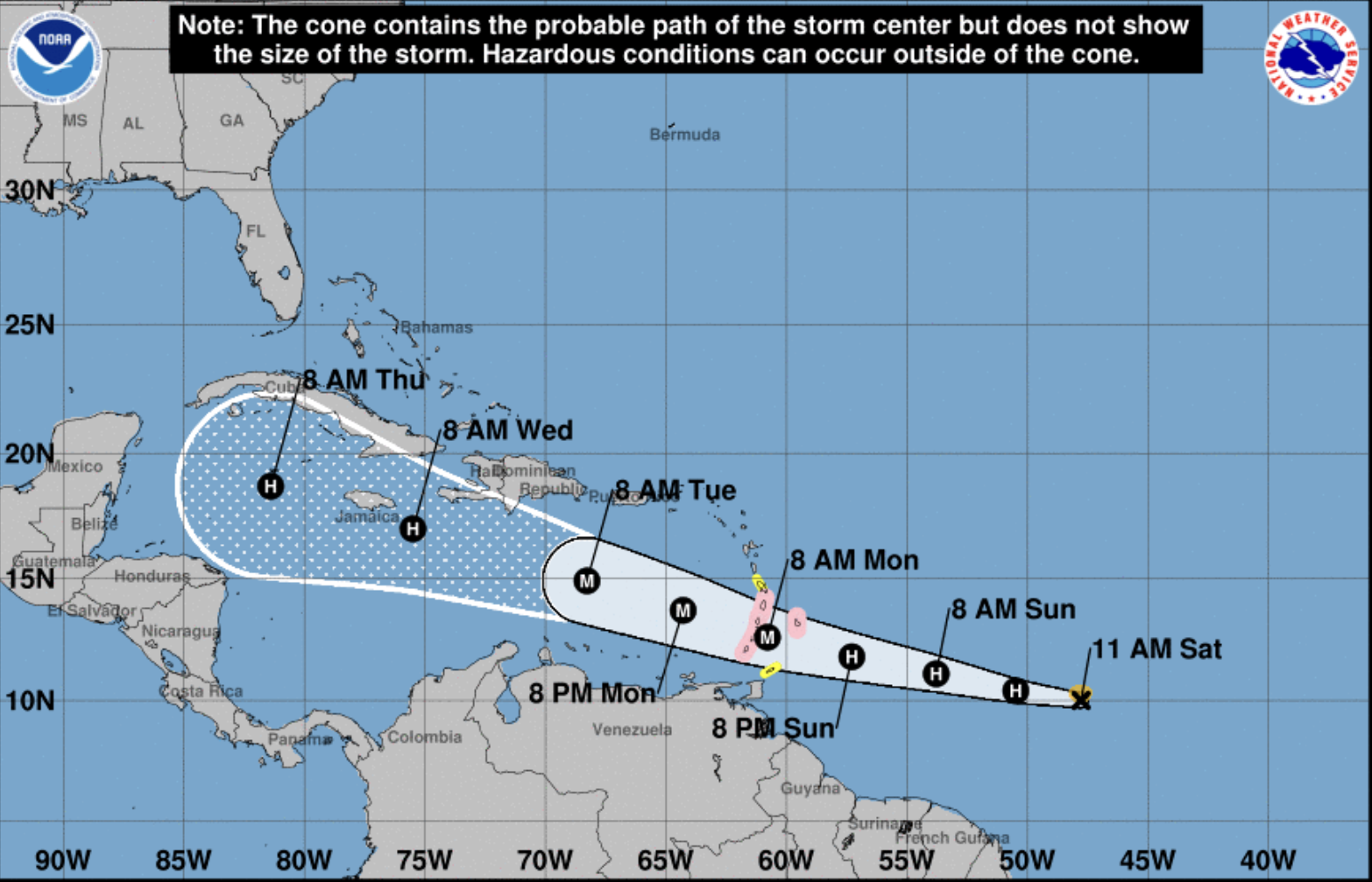 Tropical storm Beryl forecast to become a major hurricane